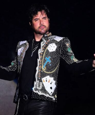 Men Black 2Pc Customized Cards Dice Embroidered Overload Rhinestones Country Western Nudie Suit Cowboy Retro Music Concert Prom Party Stage Rockstar Attire