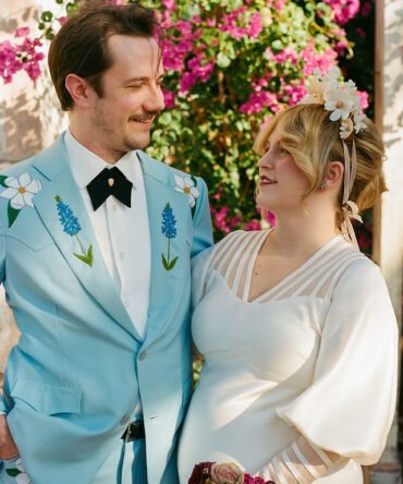 Men Sky Blue 2Pc Customized Floral Alligator Embroidered Country Western Suit Vintage Retro Wedding Attire