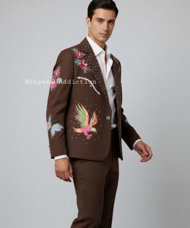 cowboy vintage eagle rhinestones suit