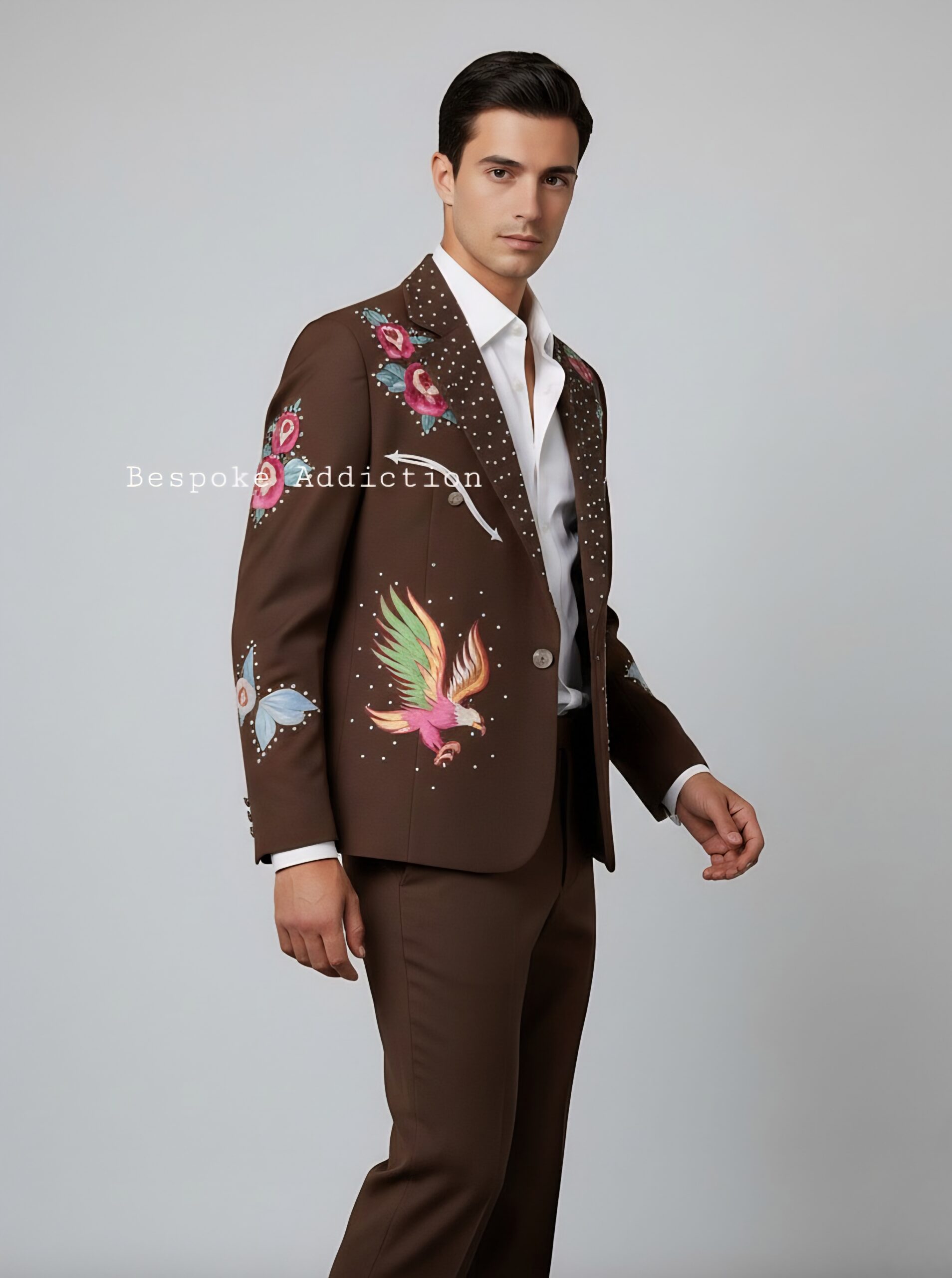 cowboy vintage eagle rhinestones suit